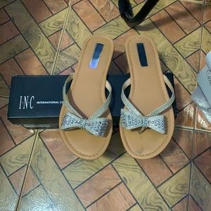 Sandals from I.N.C size 7M color champagne wore them three times.